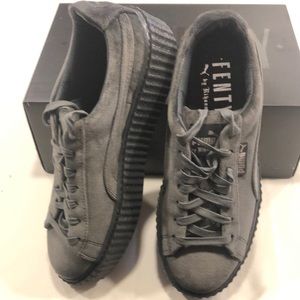 Puma FENTY by Rihanna Gray Velvet Creepers